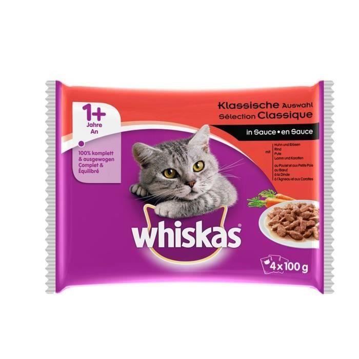 Whiskas Sauce 4 Meat Bag 4x00g